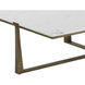 Cowell 64 X 38 inch White / Antique Brass Coffee Table